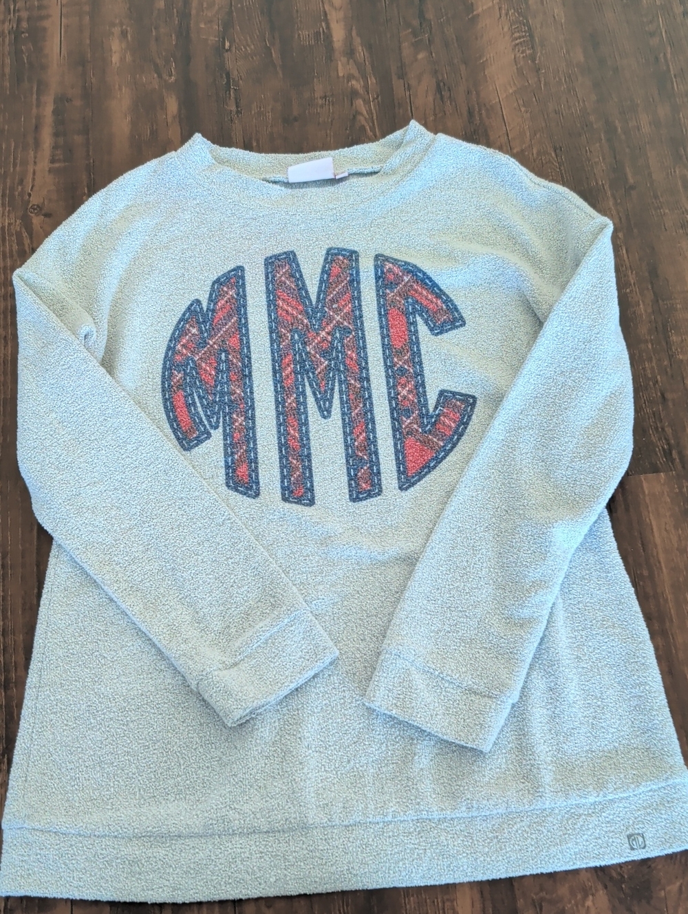 Small Women’s Crewneck Pullover Sweater with Monogram Graphic
